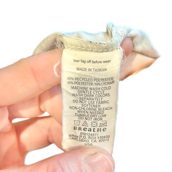 Prana Small Athletic Top Quinn Chakara Floral Orange & Brown Size Small Athlete - Picture 5 of 6